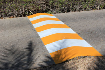 Speed Bump In Visible Orange Color